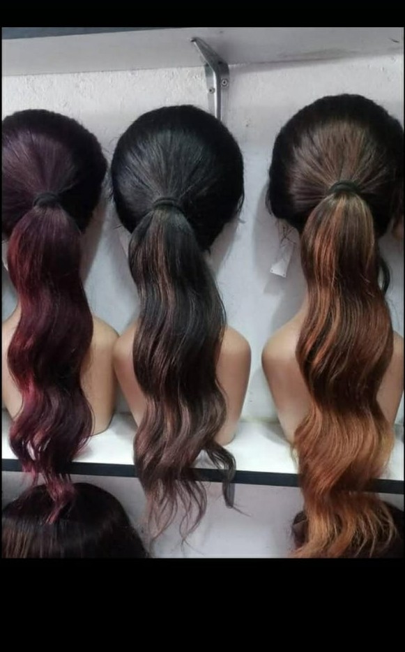 Human Blend Glueless Lace Wig — Heat Resistant