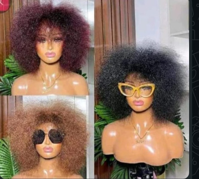 Natural Hair Afro — Glueless with Comb & Brush