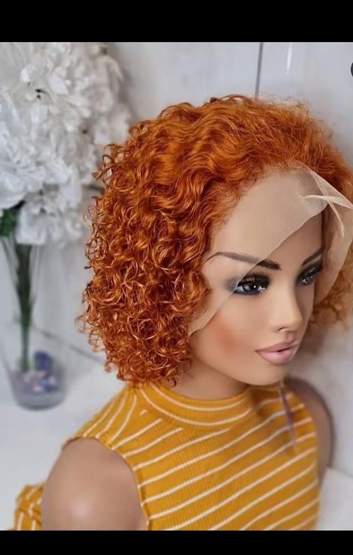 Human Pixie Water Curl — Ginger