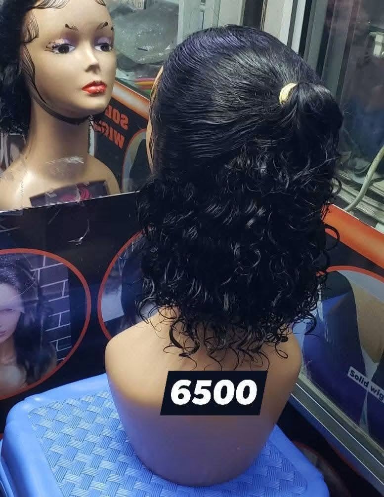 Human Curly Lace Wig — Half-Up